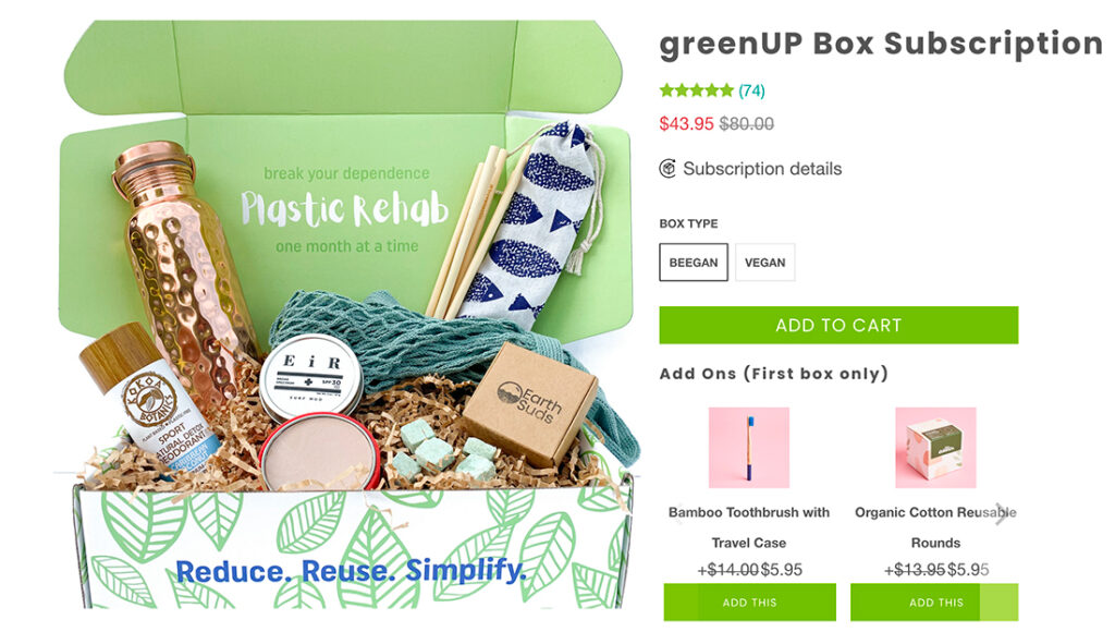subscription box shopify store example